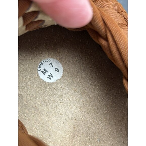 Chubasco Aztec Woven Unisex Leather Sandals Men's Size 7-8 Ladies 9-10 Handmade - Picture 8 of 9